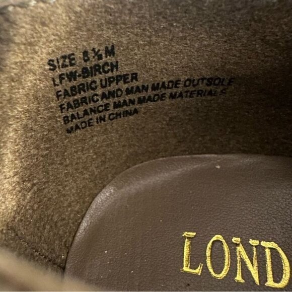 London Fog Birch Leather Ankle Boot Gray Beige Women 8.5 Stiletto Heel Shoes - Picture 11 of 11